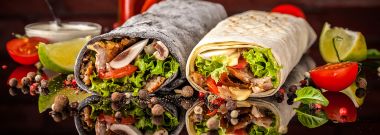 Домашняя шаурма с разными начинками