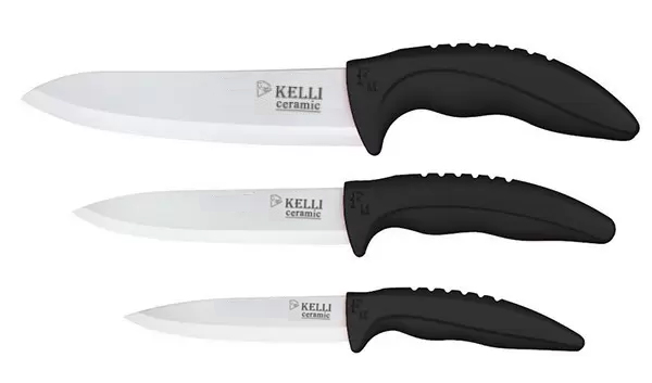 Kelli / Набор керамических кухонных ножей Kelli KL-2020