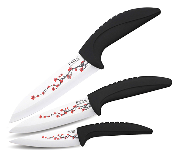 Набор керамических кухонных ножей Kelli KL-2024
