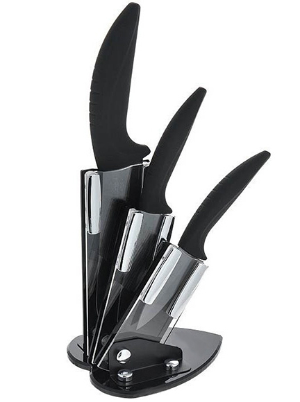 Kelli / Набор керамических кухонных ножей Kelli KL-2041
