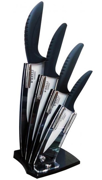 Kelli / Набор керамических кухонных ножей Kelli KL-2061